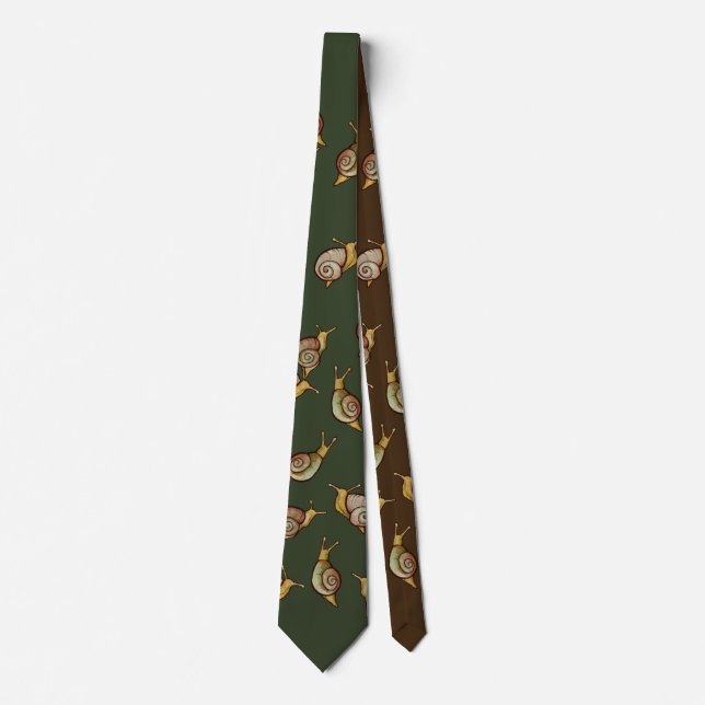 Snails Snail Love cute nature art                  Neck Tie (Front)