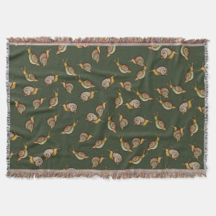 Snails Snail Love cute nature art                  Throw Blanket