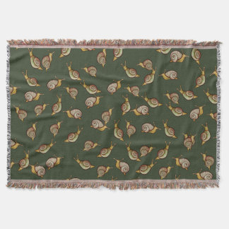 Snails Snail Love cute nature art Throw Blanket