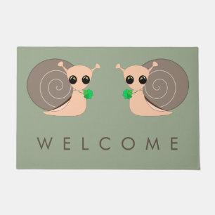 Snails with Clover Doormat