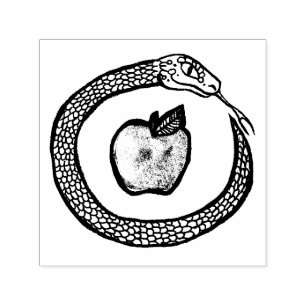 Snake and Apple                                    Self-inking Stamp