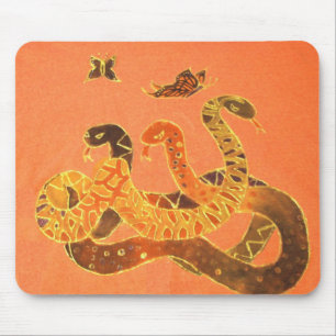Snake and Butterfly Mousepad - Smooth