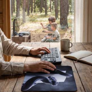 Snake and Gaming Console Intense look Mouse Pad
