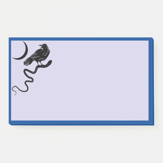 Snake and Raven Sticky Post-it Notes (Front)