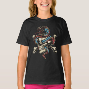 Snake and Skull Gothic Artwork T-Shirt