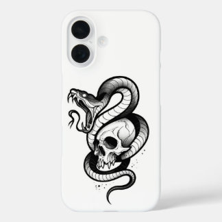 Snake and Skull Gothic iPhone Case – Dark Tattoo S