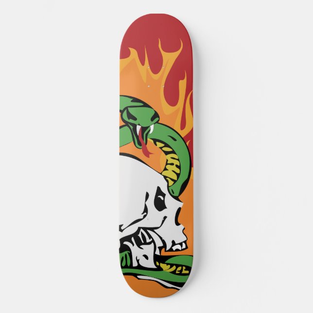 Snake and Skull Graphic Skateboard (Front)