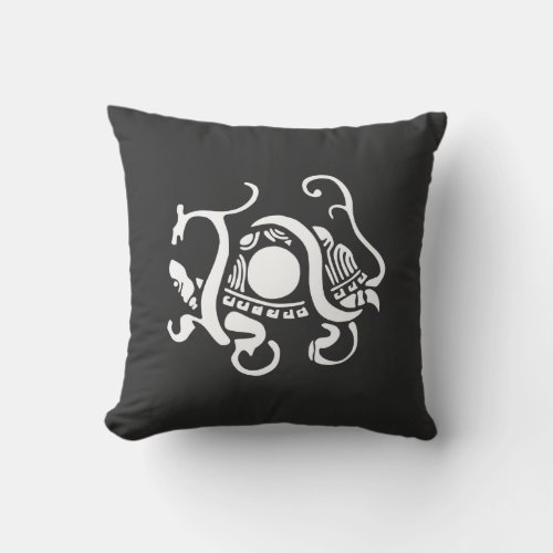 Snake and Turtle T_Shirt _ Large Logo Throw Pillow