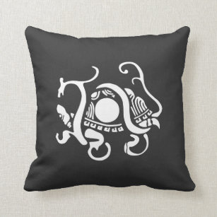 Snake and Turtle T-Shirt - Large Logo Throw Pillow