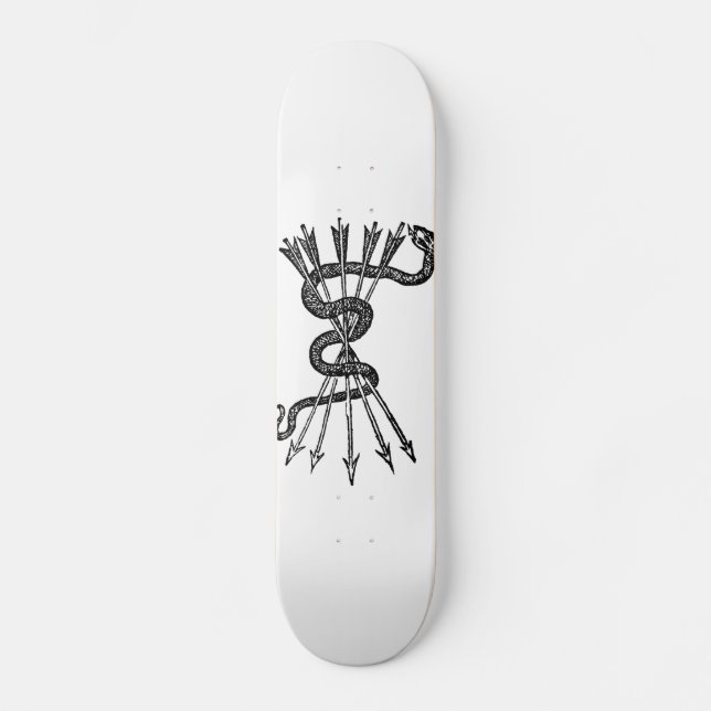 Snake & Arrows Skateboard Deck (Front)