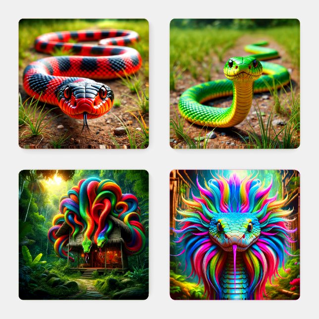 Snake Art Coaster Set (Set)