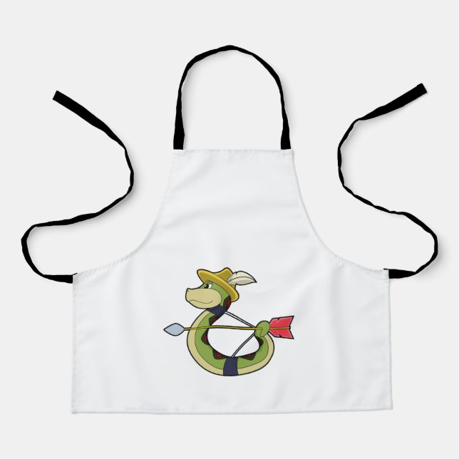 Snake as Archer with Bow & Arrow Apron (Front)