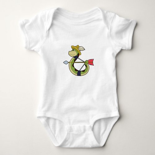 Snake as Archer with Bow  Arrow Baby Bodysuit