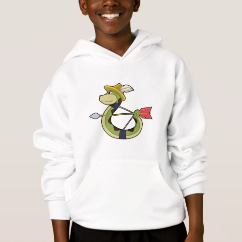 Snake as Archer with Bow  Arrow Hoodie