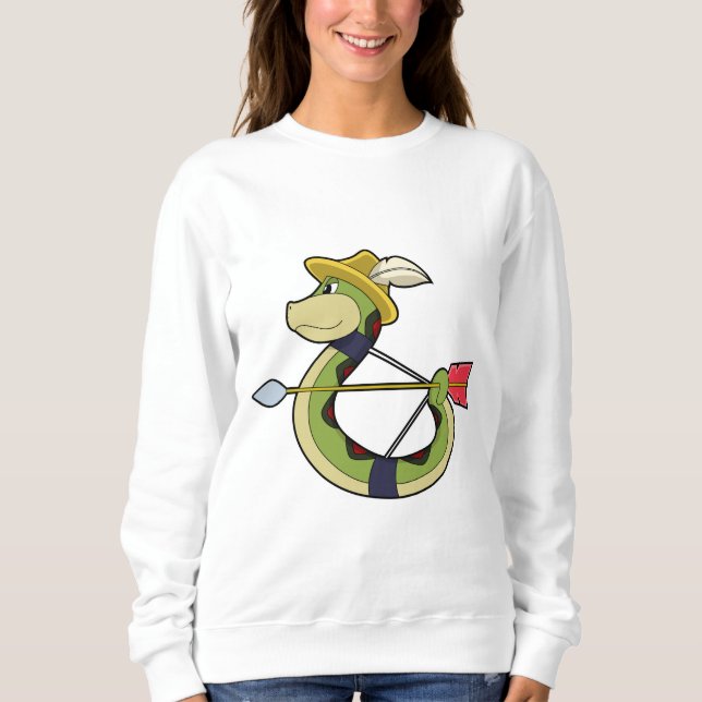 Snake as Archer with Bow & Arrow Sweatshirt (Front)