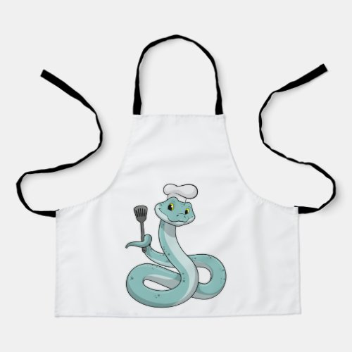 Snake as Cook with Chef hat Apron