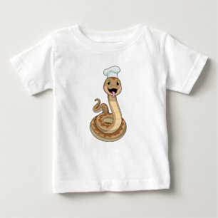 Snake as Cook with Chef hat Baby T-Shirt