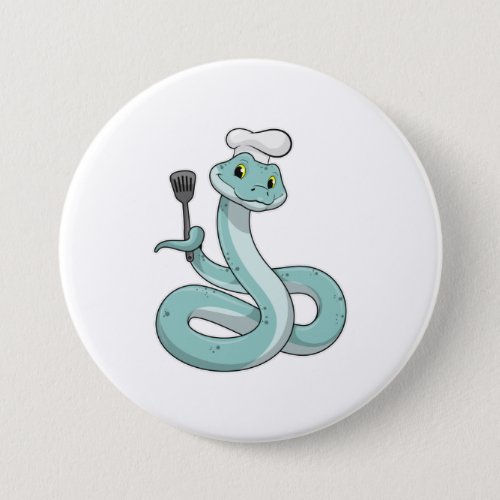 Snake as Cook with Chef hat Button