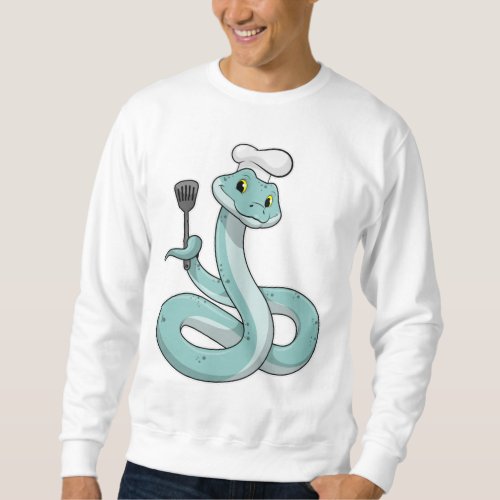 Snake as Cook with Chef hat Sweatshirt