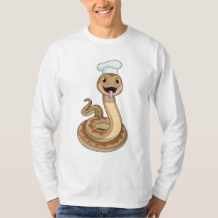 Snake as Cook with Chef hat T-Shirt