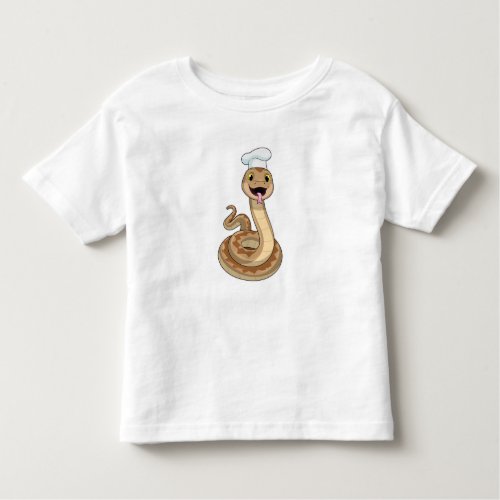 Snake as Cook with Chef hat Toddler T_shirt