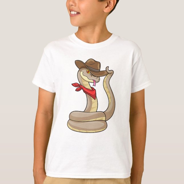 Snake as Cowboy with Scarf T-Shirt (Front)