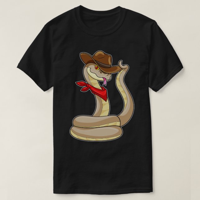 Snake as Cowboy with Scarf T-Shirt (Design Front)