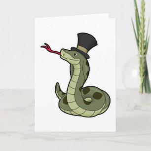 Snake as Gentleman & Hat Card