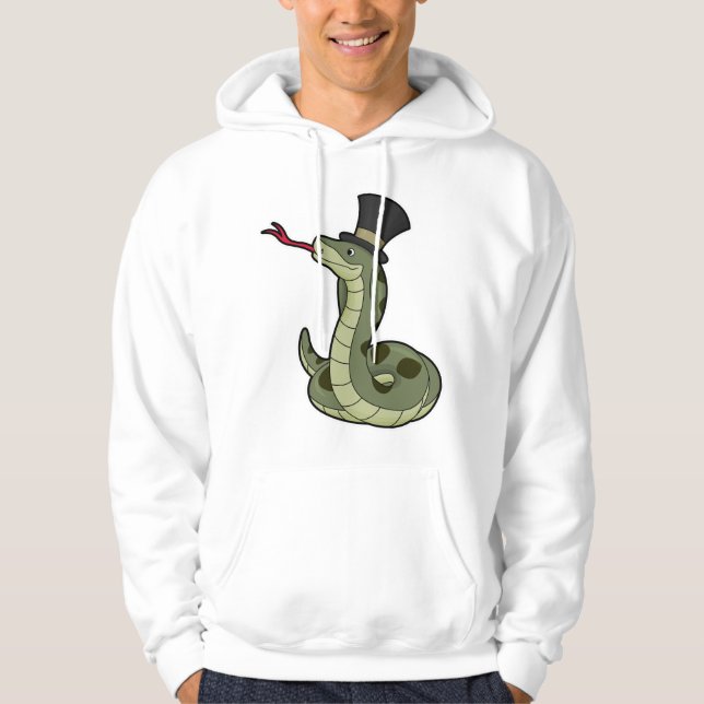 Snake as Gentleman & Hat Hoodie (Front)
