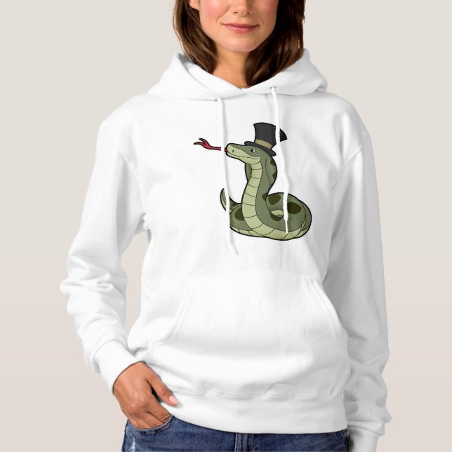 Snake as Gentleman & Hat Hoodie (Front)