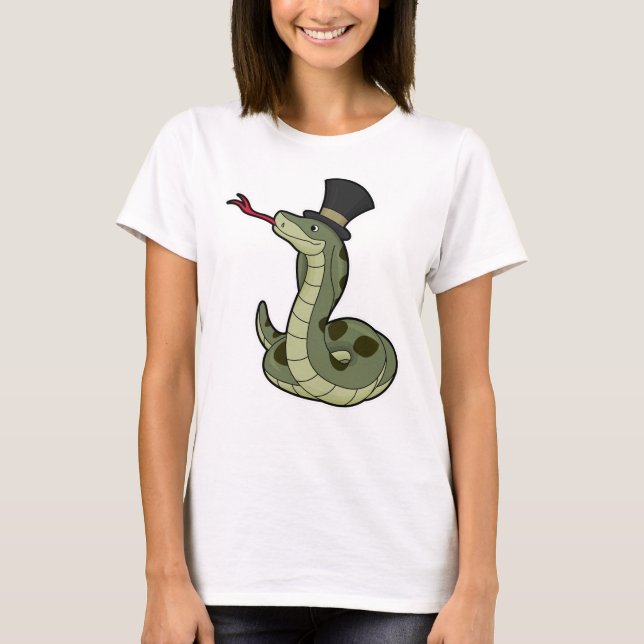 Snake as Gentleman & Hat T-Shirt (Front)