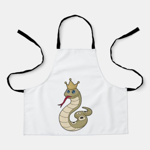 Snake as King with Crown Apron