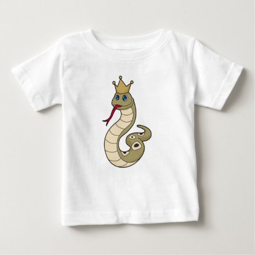 Snake as King with Crown Baby T_Shirt