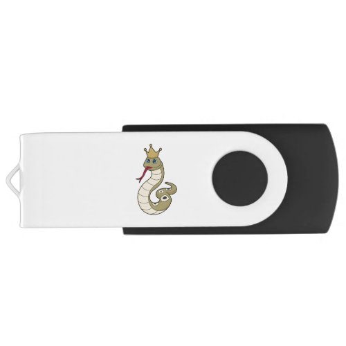 Snake as King with Crown Flash Drive