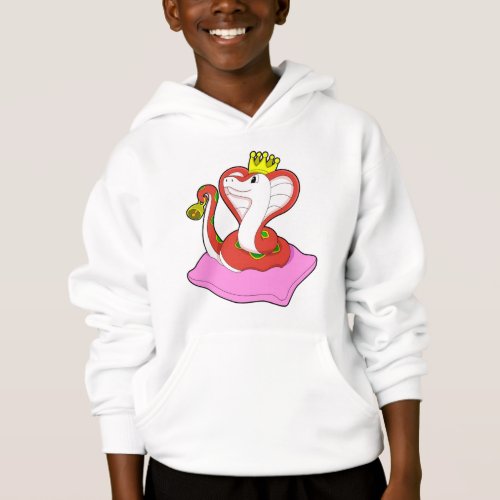 Snake as King with Crown Hoodie