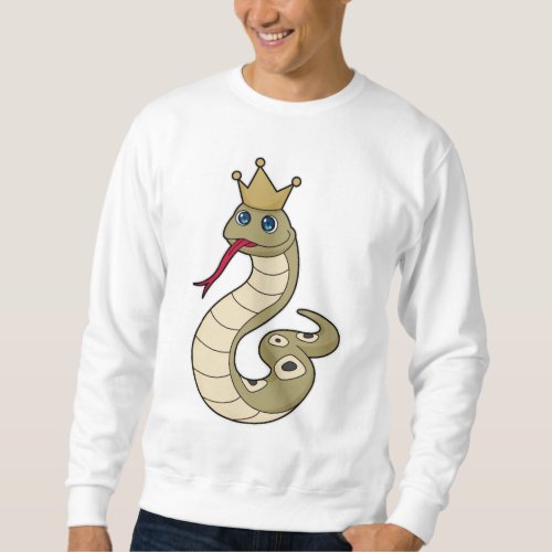 Snake as King with Crown Sweatshirt