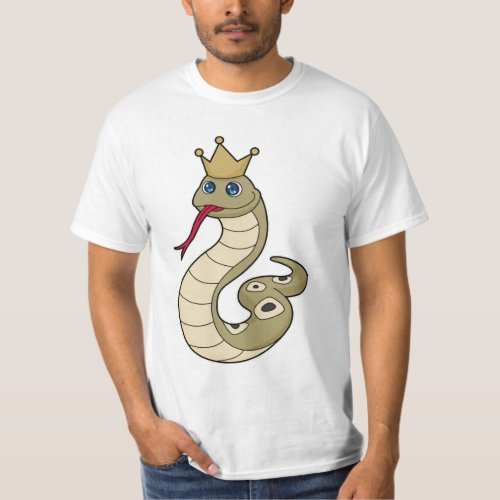 Snake as King with Crown T_Shirt