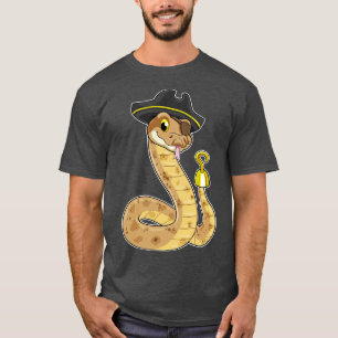 Snake as Pirate Hook hand Eye patch T-Shirt