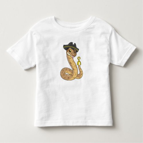 Snake as Pirate with Hook hand  Eye patch Toddler T_shirt