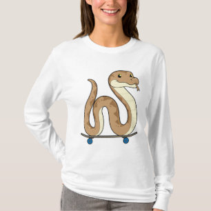 Snake as Skater with Skateboard T-Shirt