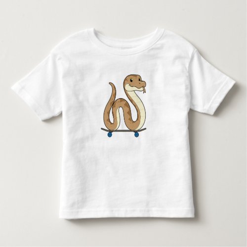 Snake as Skater with Skateboard Toddler T_shirt