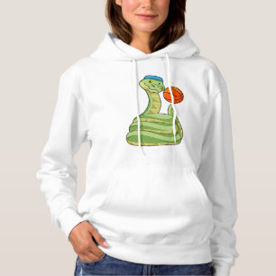 Snake at Basketball Sports Hoodie
