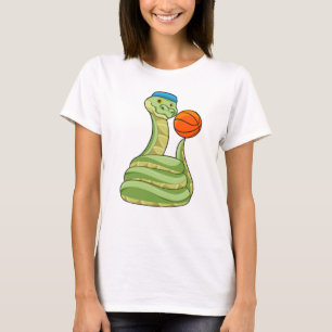 Snake at Basketball Sports T-Shirt
