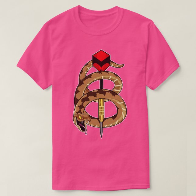 Snake at Darts with Dart 1 T-Shirt (Design Front)
