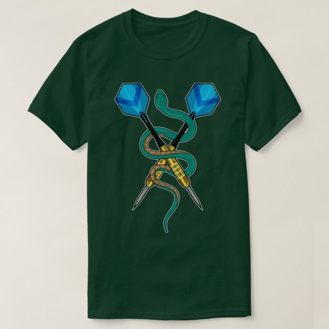 Snake at Darts with Dart (1)  T-Shirt (Design Front)