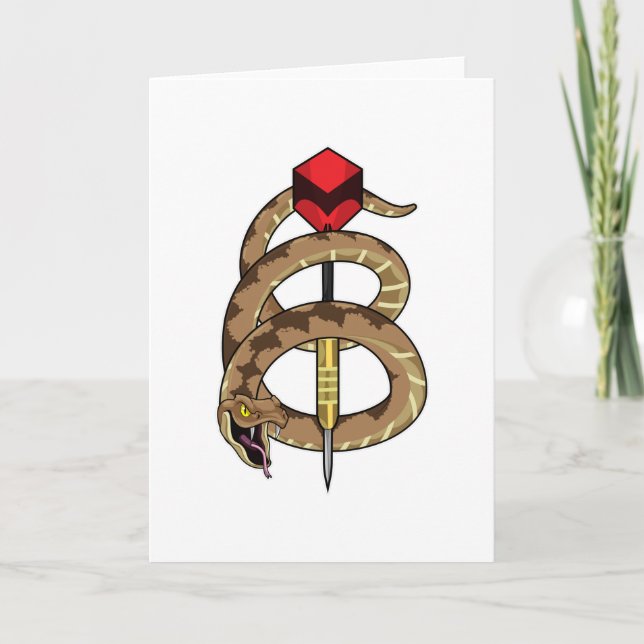 Snake at Darts with Dart Card (Front)