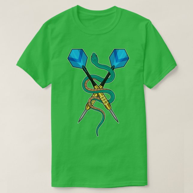 Snake at Darts with Dart T-Shirt (Design Front)