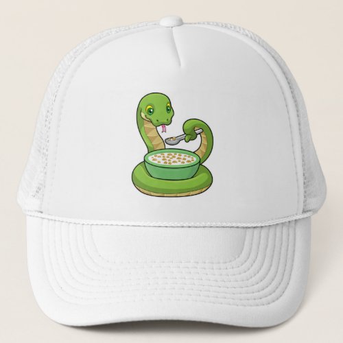 Snake at Eating with Muesli Trucker Hat