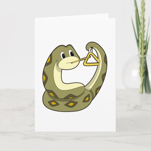 Snake at Music with TrianglePNG Card