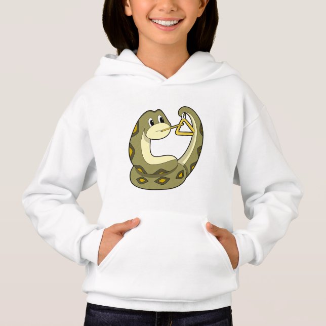 Snake at Music with Triangle.PNG Hoodie (Front)